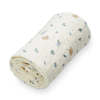 Mulltuch Decke - GOTS - Blueberries