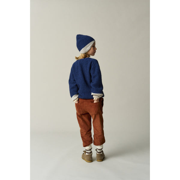 Color Block Tricot Cardigan Rowen Blue Grey