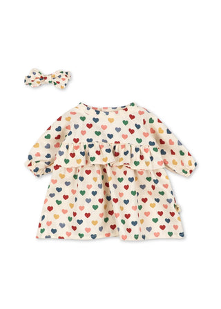 Puppenkleider Set coeur coloré