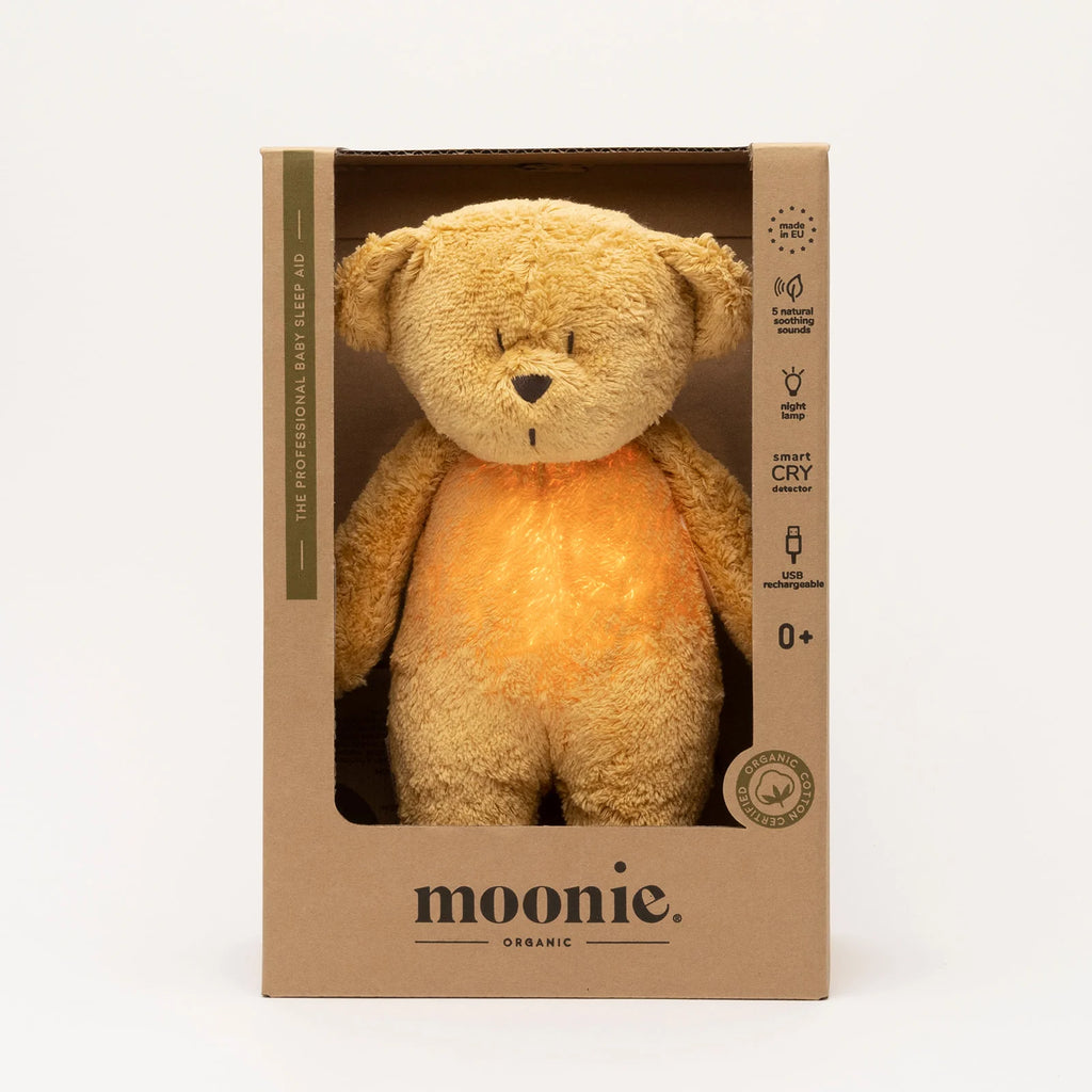 Moonie Teddybär mit Licht "The organic Humming Bear" Honey 2.0