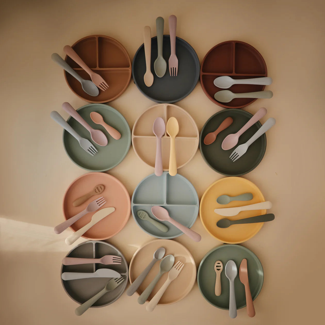Silicone Plate with Suction Cup Cloudy Mauve
