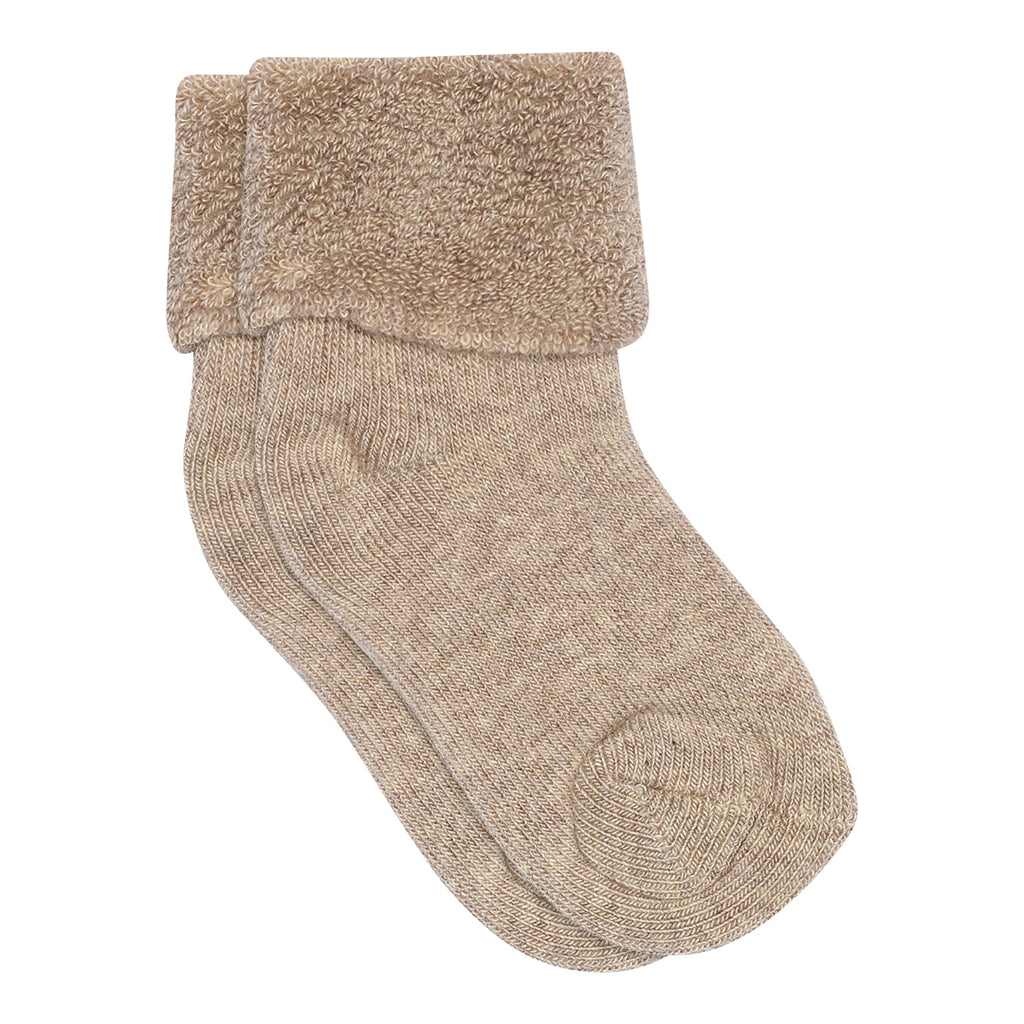 MPDenmark Baby Socken Baumwolle Light Brown Melange bei Yay Kids