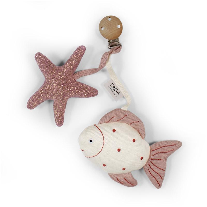 Kinderwagen-Anhänger Njord – Pearl Blush / Gold Mélange
