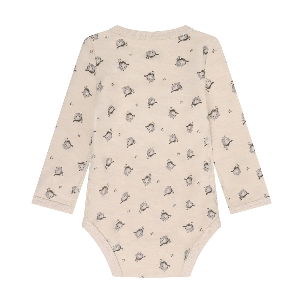Merinowolle Body mit Eulenprint