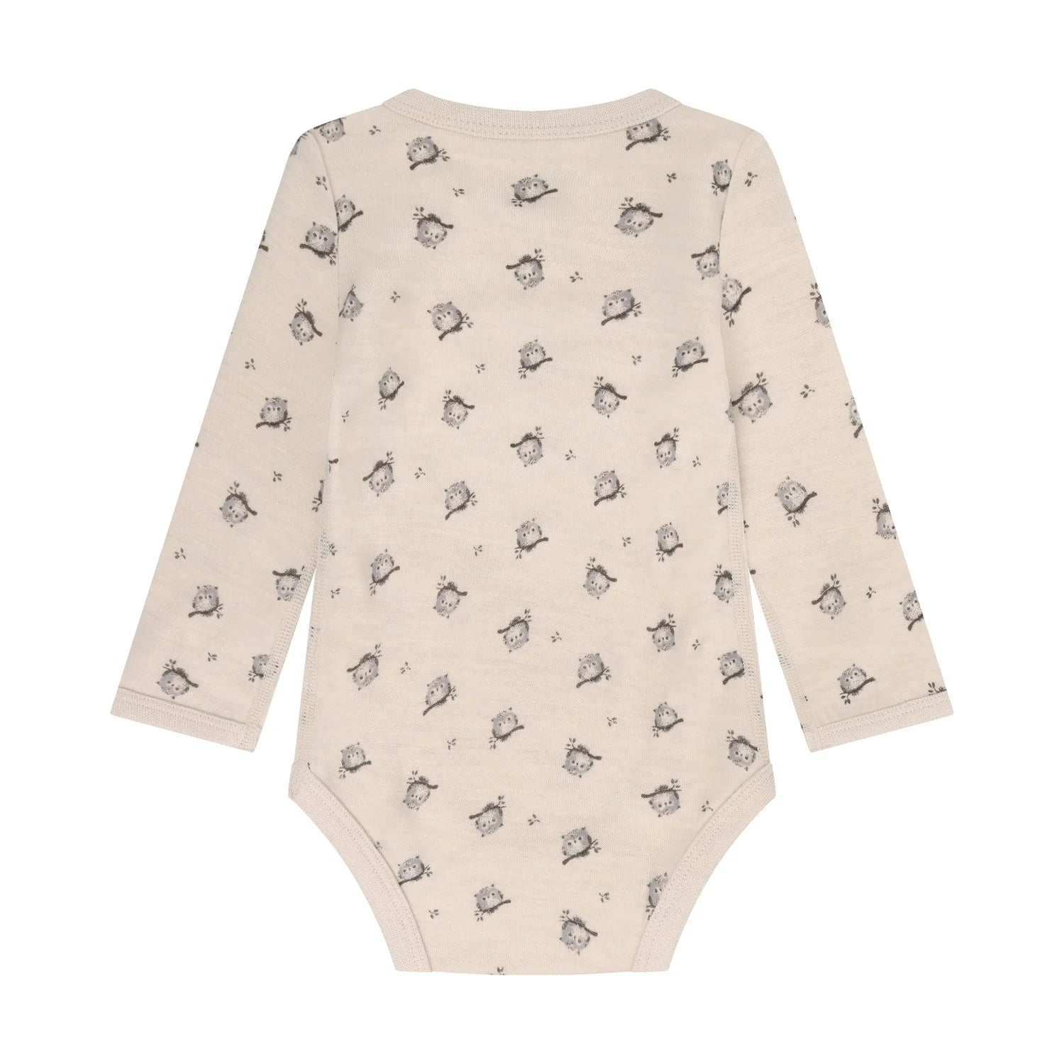 Wolle/Bambus Body Baby mit Eulenprint