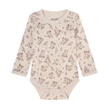 Wolle/Bambus Body Baby mit Blumenprint, Grape Shake