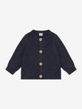 Baby Strickjacke aus Merinowolle navy
