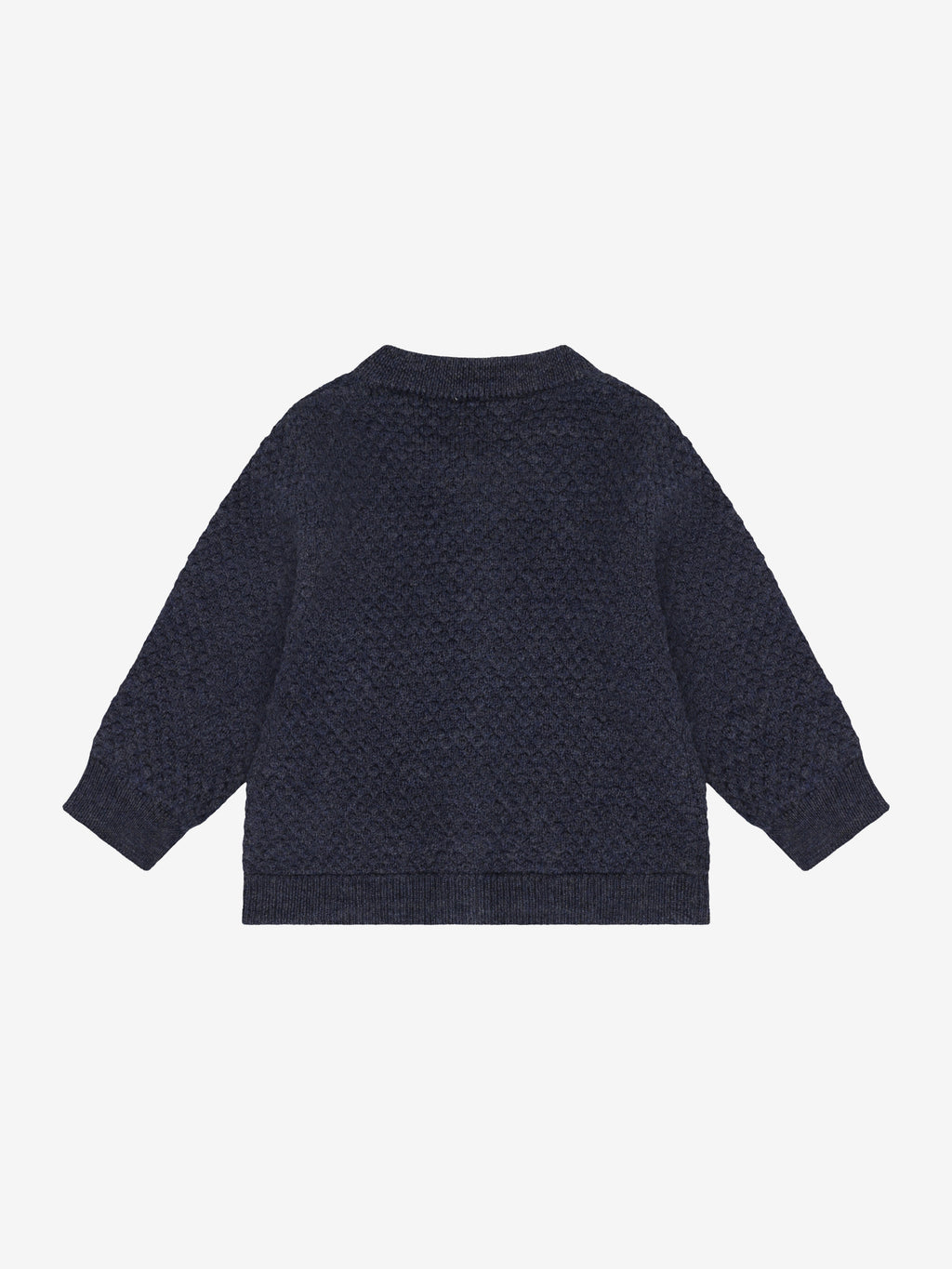 Baby Strickjacke aus Merinowolle navy