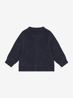 Baby Strickjacke aus Merinowolle navy