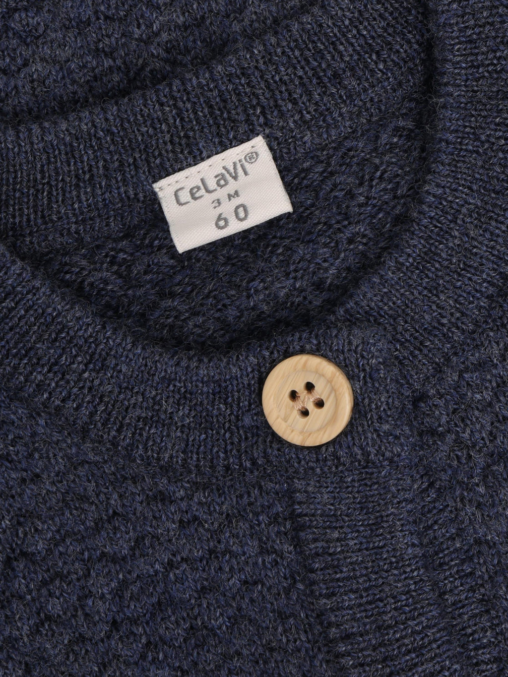 Baby Strickjacke aus Merinowolle navy