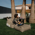 Outdoor bean bag & ottoman set in new colors