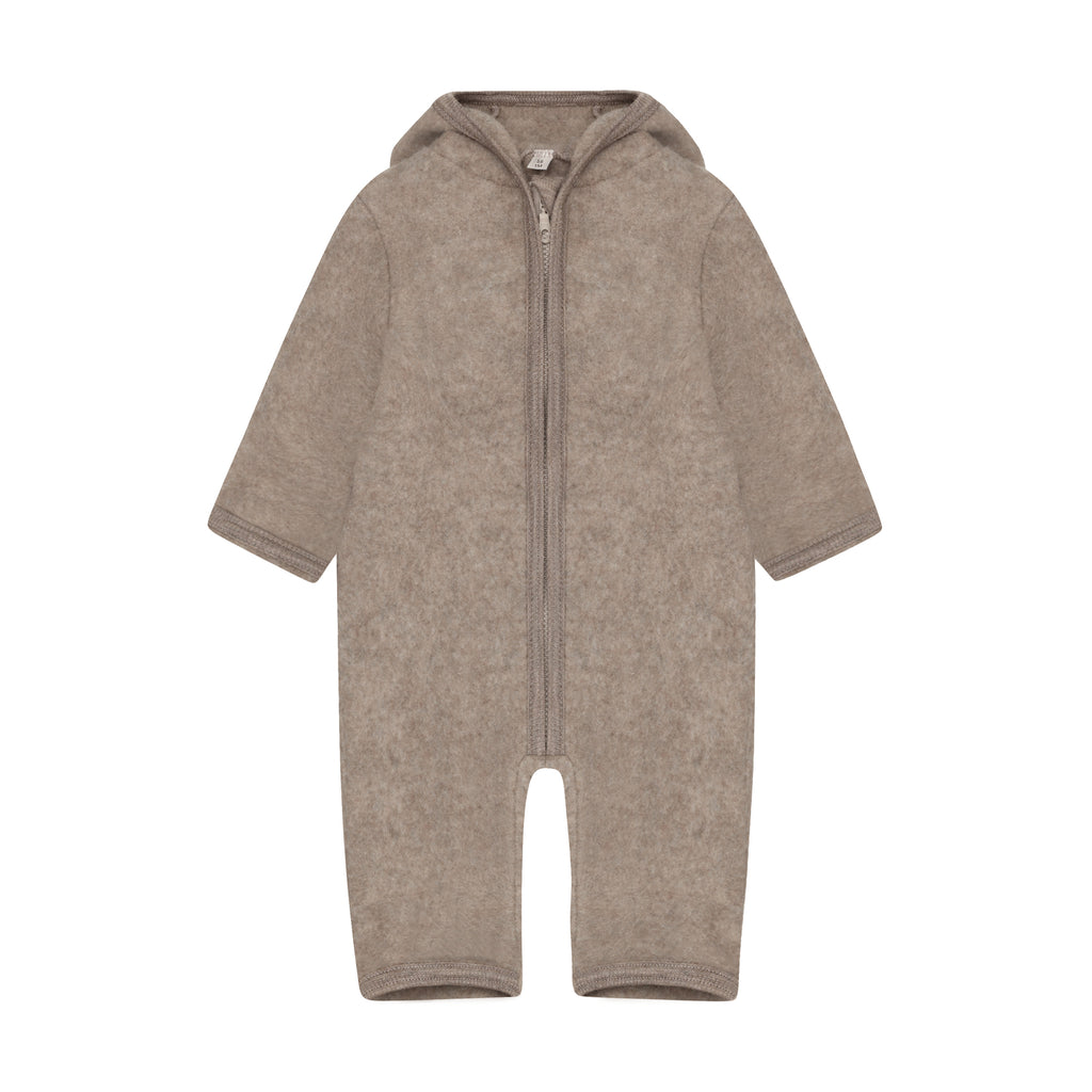 Wool fleece overall with ears Savannah melange