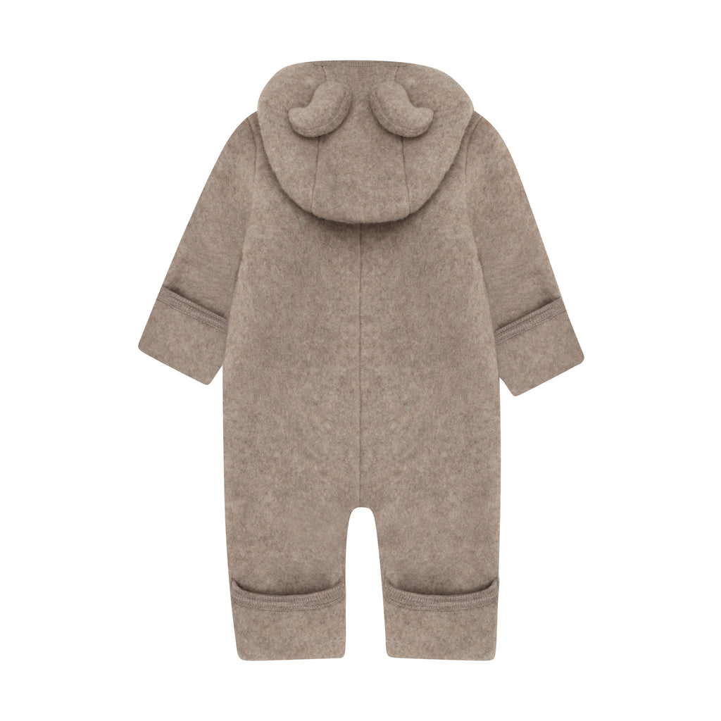 Wool fleece overall with ears Savannah melange