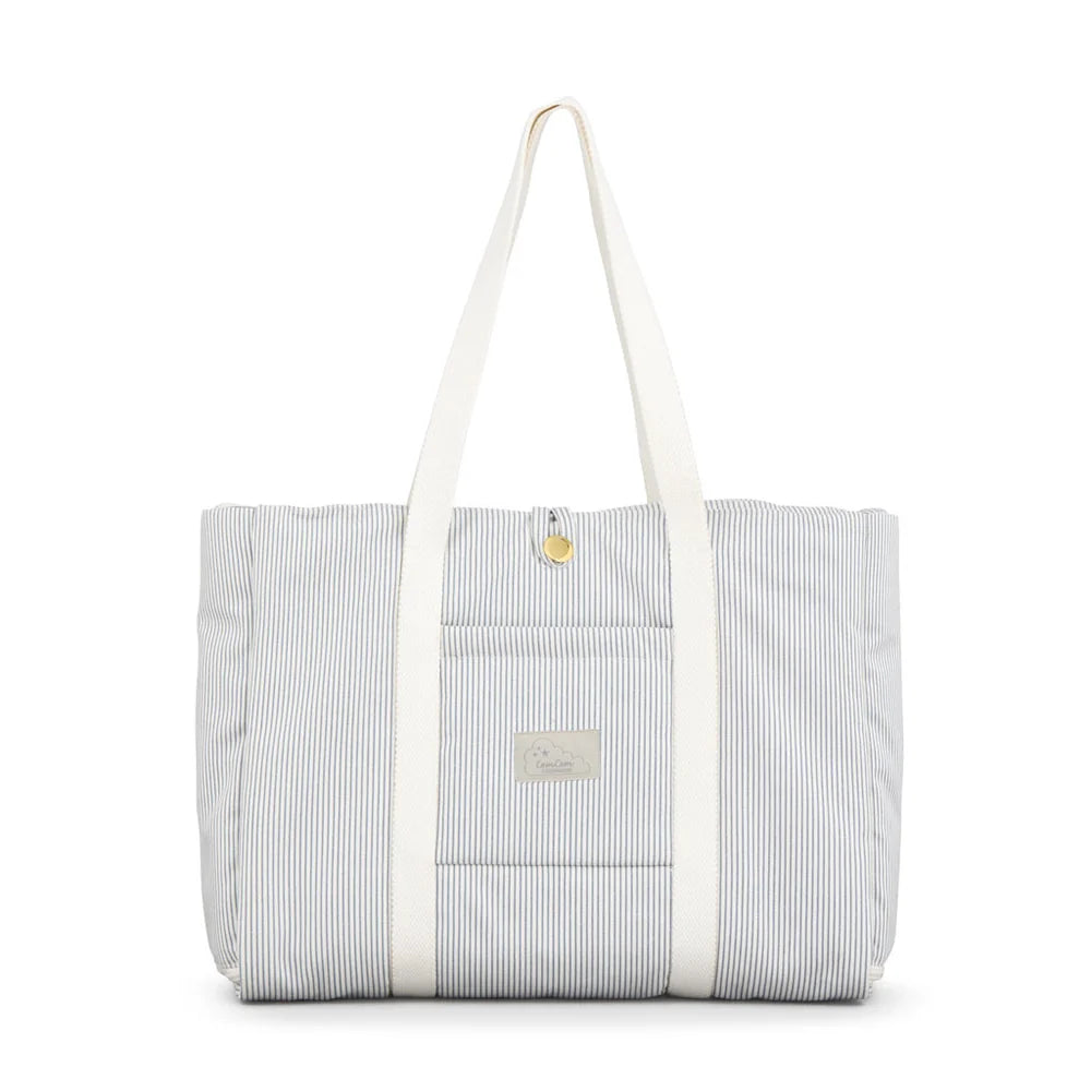 Ausklappbare Wickeltasche - Classic Stripes Blue