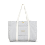 Ausklappbare Wickeltasche - Classic Stripes Blue