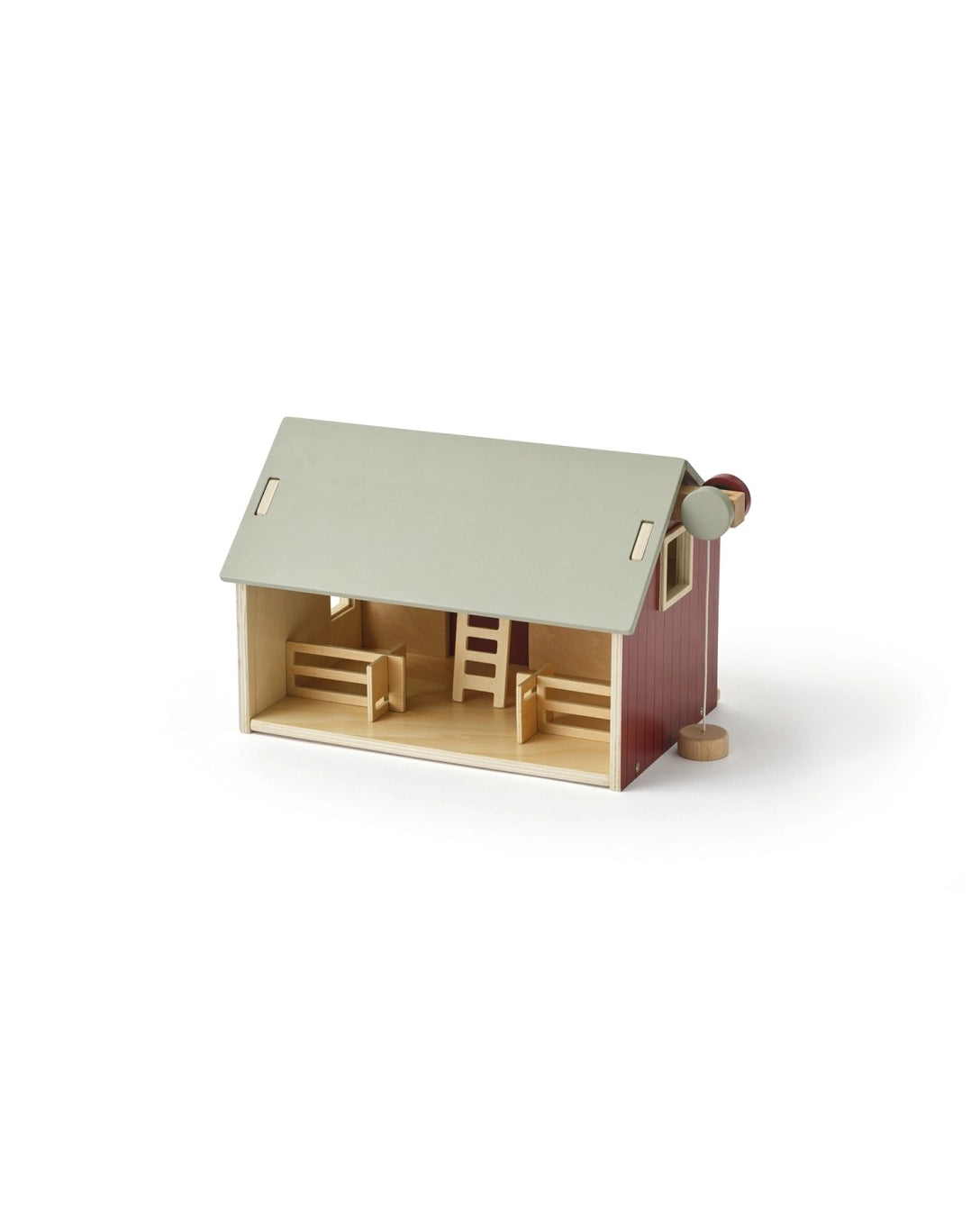 Train with wooden blocks brown