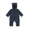 Wool Fleece Overall with Ears Ombre Blue Melange