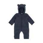 Wool Fleece Overall with Ears Ombre Blue Melange