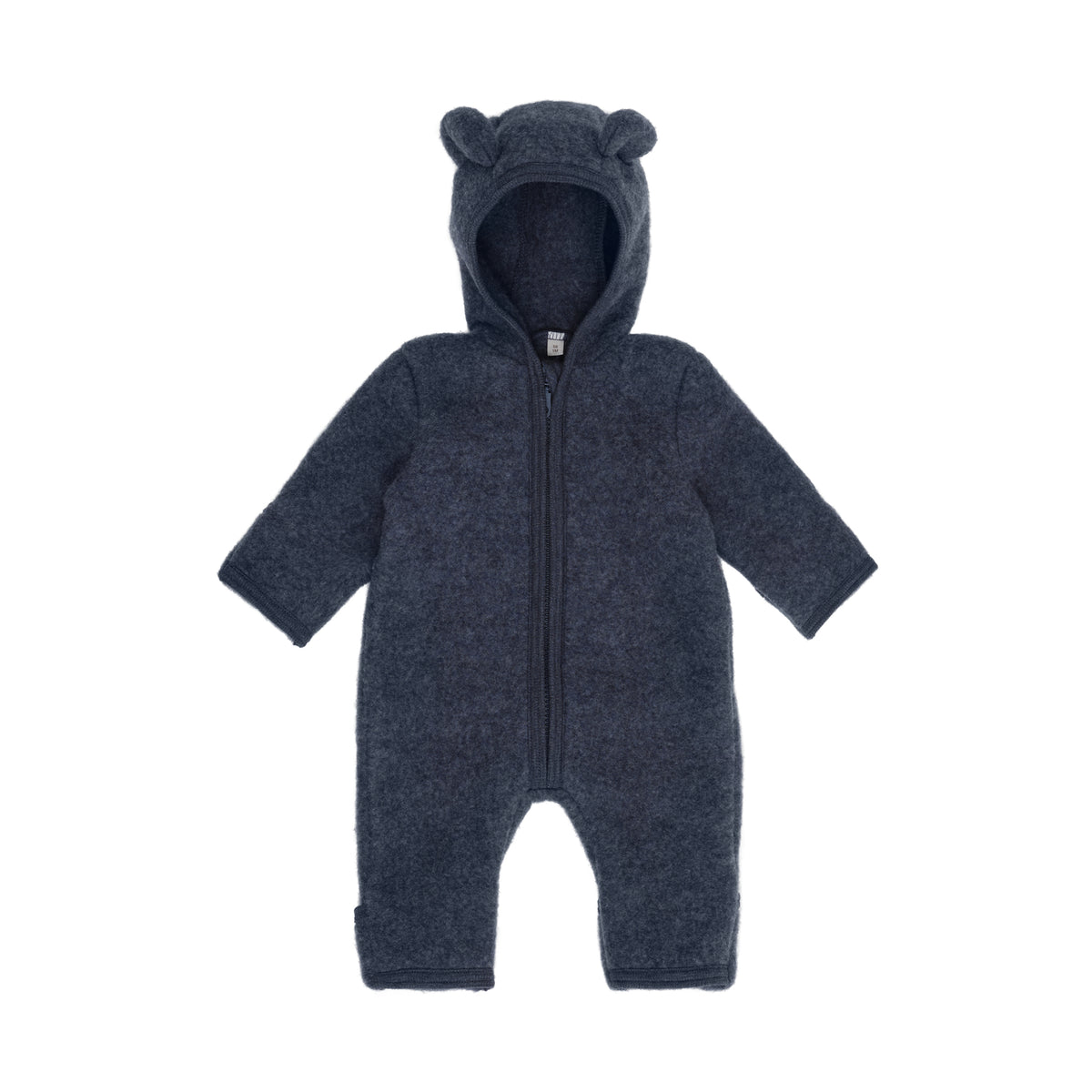 Wool Fleece Overall with Ears Ombre Blue Melange