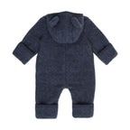 Wool Fleece Overall with Ears Ombre Blue Melange