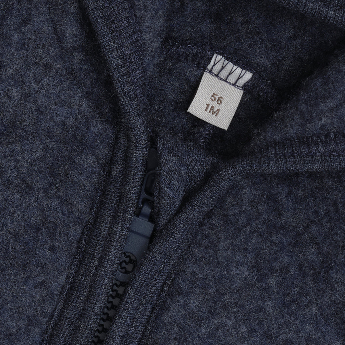 Wool Fleece Overall with Ears Ombre Blue Melange