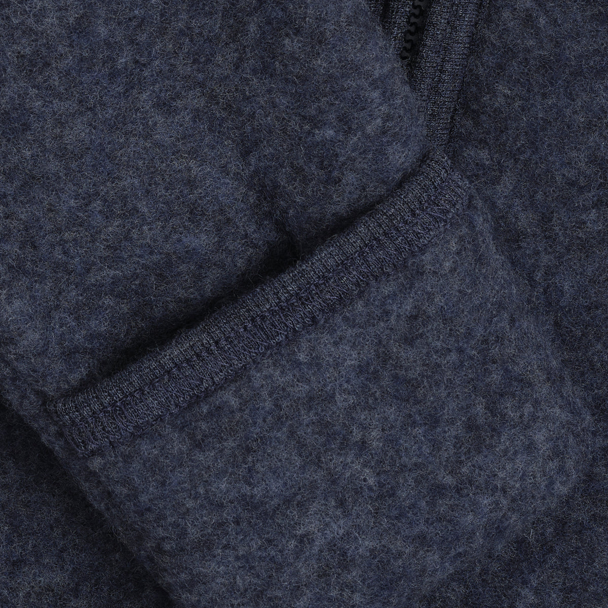 Wool Fleece Overall with Ears Ombre Blue Melange