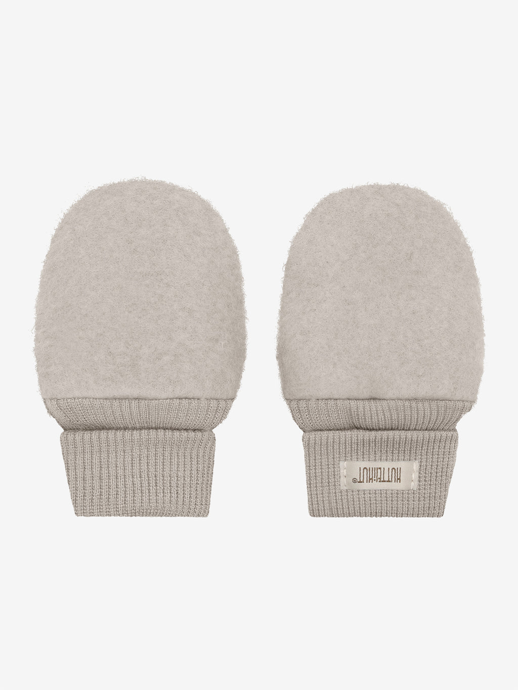 Fäustlinge aus Wollfleece Camel Melange
