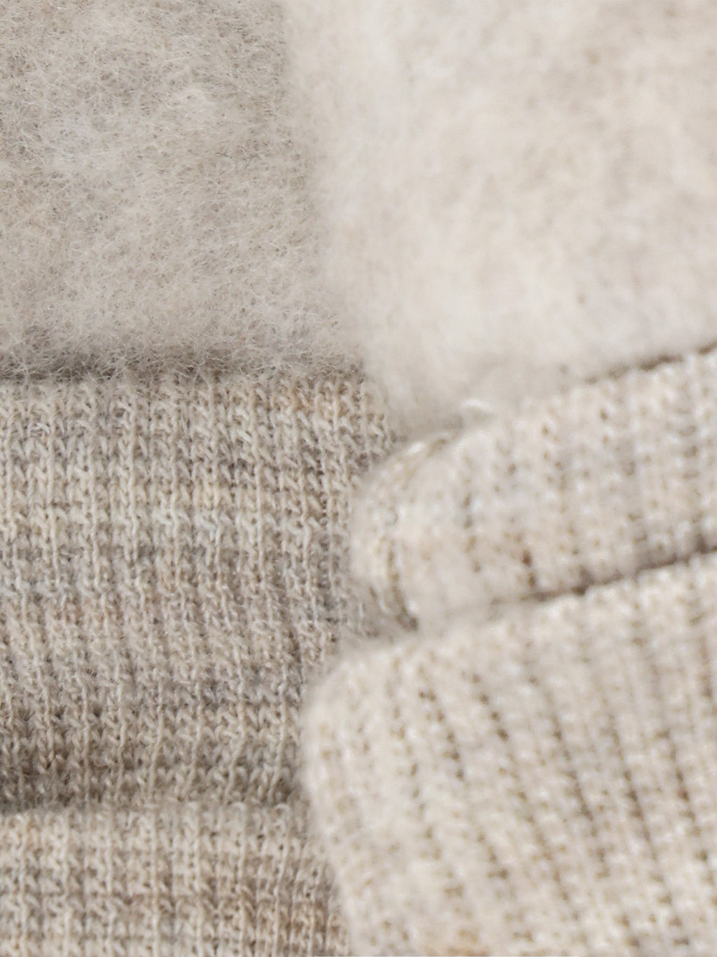 Fäustlinge aus Wollfleece Camel Melange