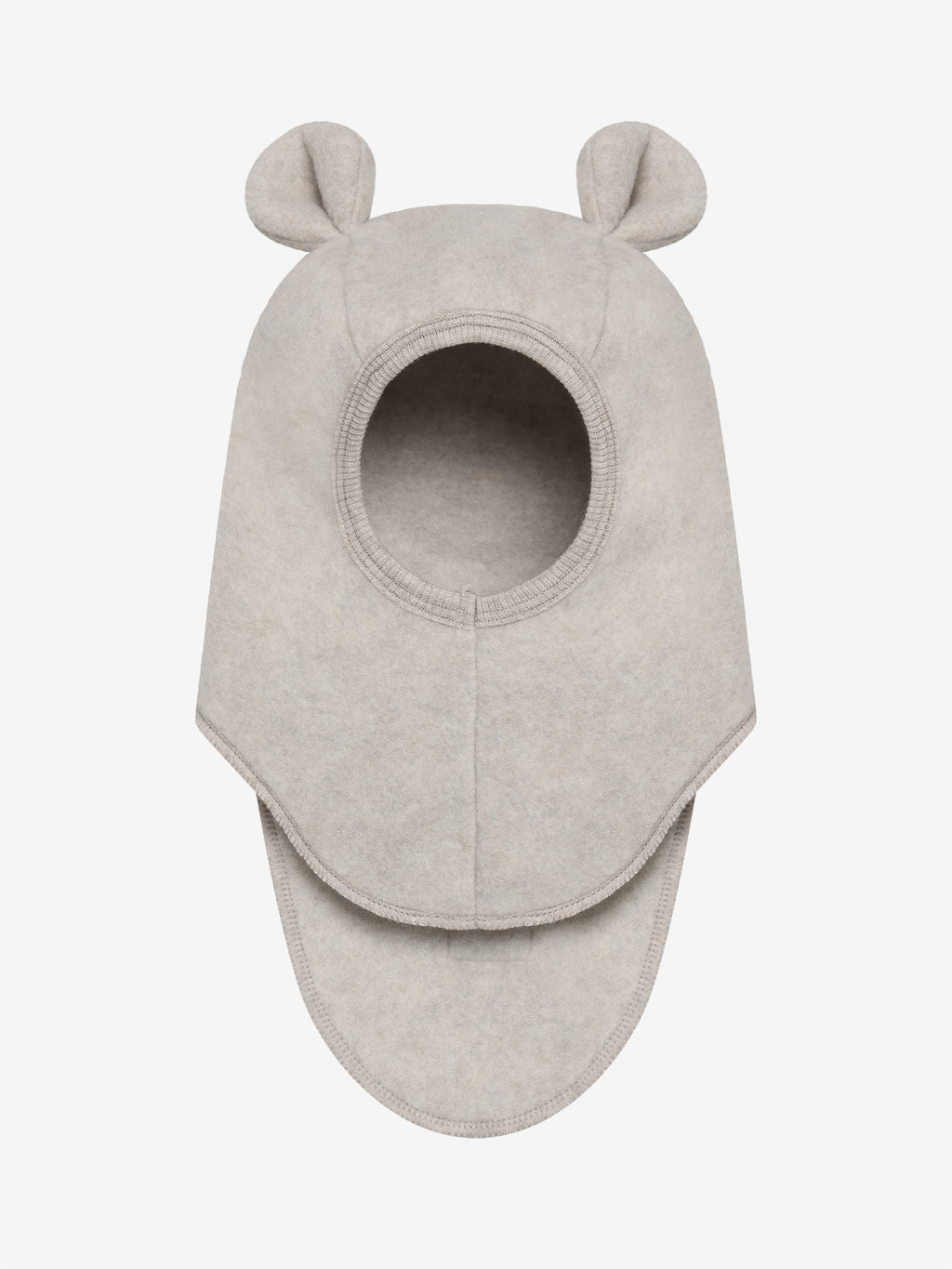 Balaclava mit Ohren aus Wollfleece Camel Melange