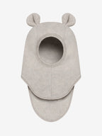 Balaclava mit Ohren aus Wollfleece Camel Melange