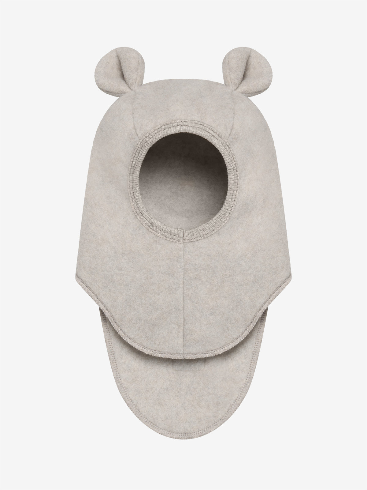 Balaclava with ears made of wool fleece camel melange