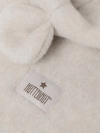 Balaclava mit Ohren aus Wollfleece Camel Melange