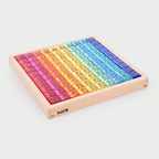 Gem Cube Tray – 100 Farbwürfel mit Spiegelholztablett