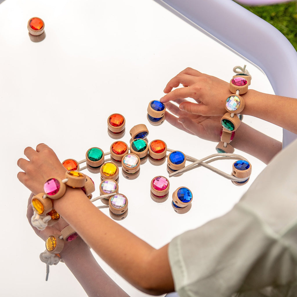 Wooden Lacing Jewels