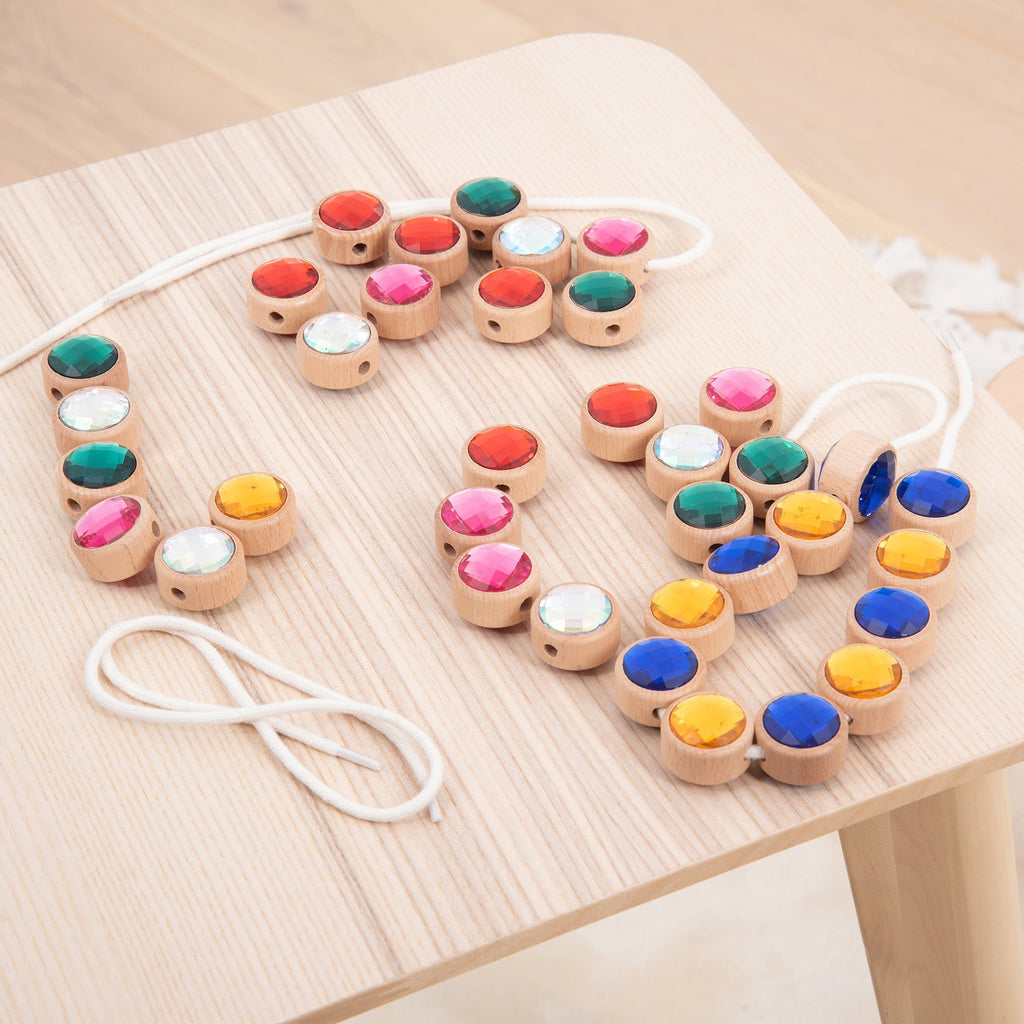 Wooden Lacing Jewels