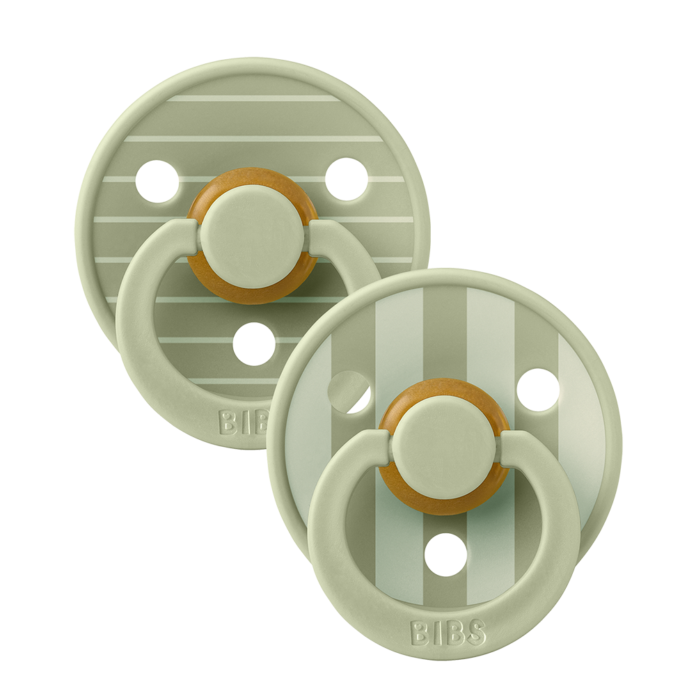 Studio Colour Schnuller Latex Rund 0–6 Monate Pin Sage Mix (2 Stk)