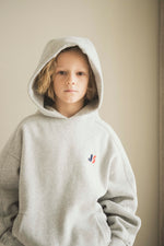 Sweat à capuche Taka bio gris mélange
