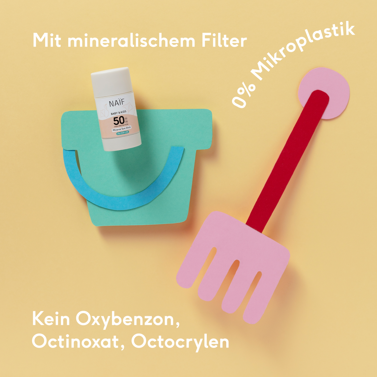 Naïf Baby & Kinder Sonnenschutz Stick Parfümfrei SPF50 bei Yay Kids