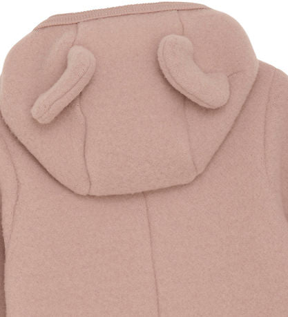 Woolfleece Coverall with Ears Mahogany Rose