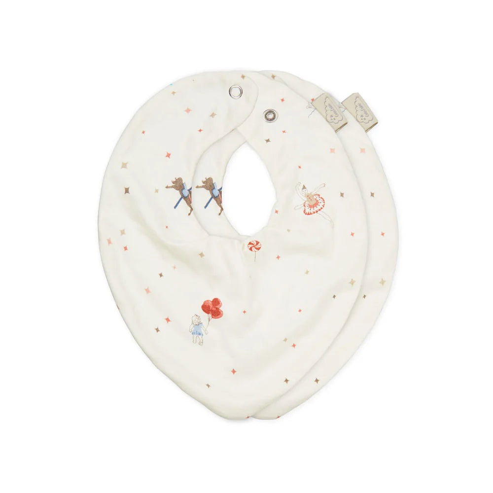 Bandana Lätzchen 2 pack - GOTS - Carousel