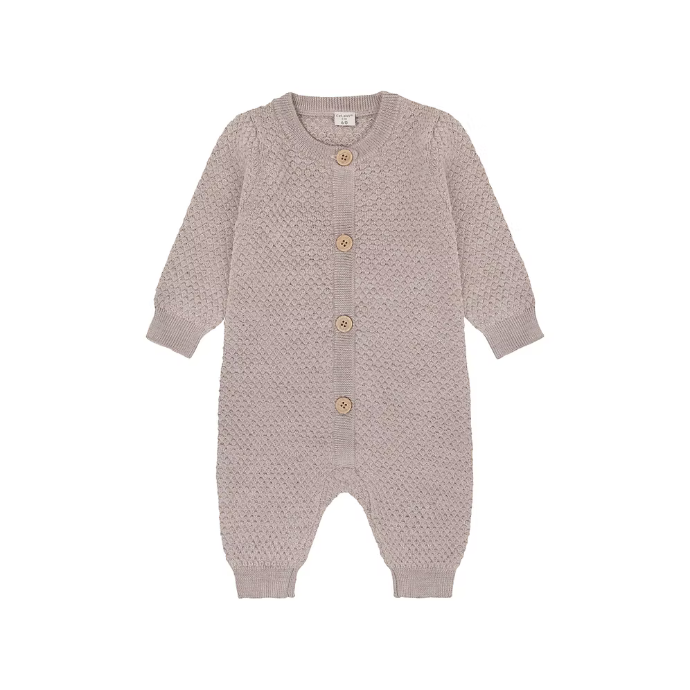 Jumpsuit Knitted Mocha Meringue Melange
