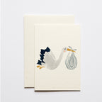 Atelier Sasu Grusskarte mit Couvert Storch bei Yay Kids