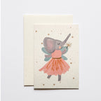 Atelier Sasu Grusskarte mit Couvert Fee mit Bio-Glitzer bei Yay Kids