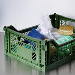 Midi Khaki Folding Crate