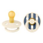 Schnuller Studio Latex Round 2er Pack 6 Monate Pin Ivory Steel Blue