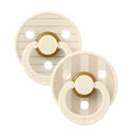 Schnuller Studio Latex Round 2er Pack – Pin Ivory Vanilla, 0 Monate