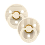 Schnuller Studio Latex Round 2er Pack – Pin Ivory Vanilla, 0 Monate