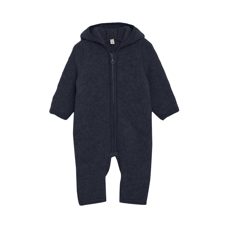 Huttelihut Baby Wollanzug Navy Melange bei Yay Kids