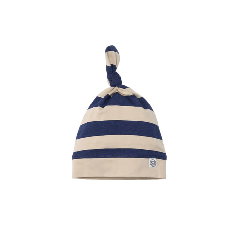 Baby Mütze in Navy Streifen – UPF 50+ – Cloby