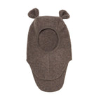 Balaclava mit Ohren aus Wollfleece Brown Melange – Huttelihut